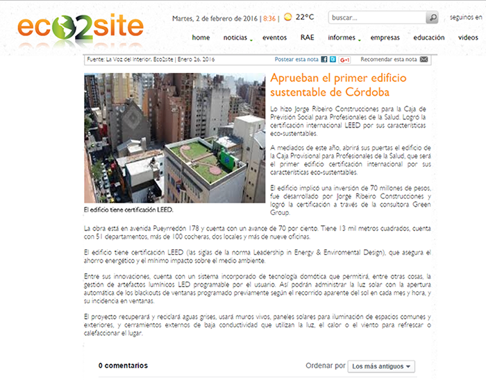 Primer edificio sustentable de C�rdoba