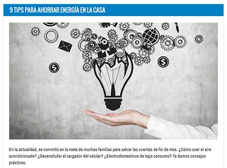 Tips para ahorrar energ�a en la casa